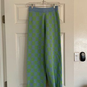 Double Zero Checkered Knit Crop Pants - S